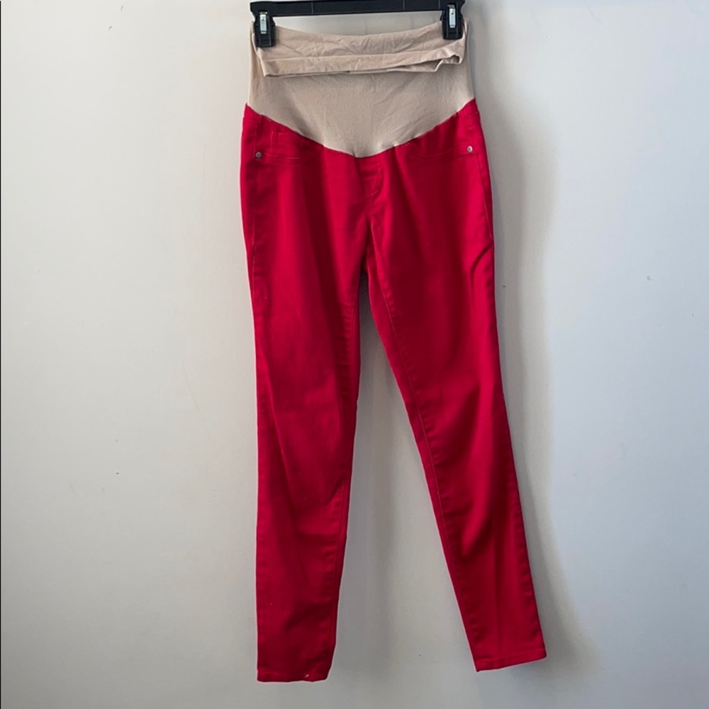 Red Motherhood Maternity Pants